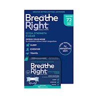 BANDAS NASALES ANTIRONQUIDOS Breathe Right Piel sensible - 72 Tiras