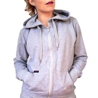 Casaca Kinetix Basic Hoodie Gris Mujer