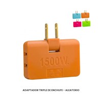 ADAPTADOR TRIPLE DE ENCHUFE - ALEATORIO