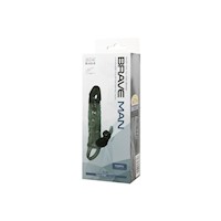 Funda Extensora Pene Doble 17x Ø 4cm Estimulación y Vibración Múltiple