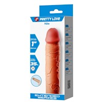 Funda Alargador Pene 16.5 cm Nile Engrosador Punta Sólida Consolador