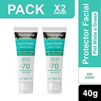 Pack X2 Derm Care Bloqueador Facial Sin Color Neutrogena