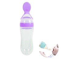 Biberon cuchara lila para bebe