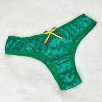 Calzón Bikini de Algodón Verde