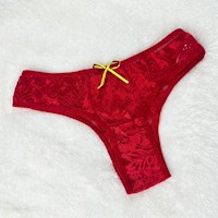 Calzón Bikini de Algodón Rojo