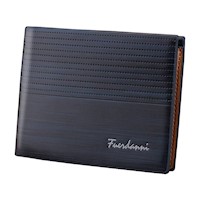 Billetera Corta Tarjetero Hombre Cartera Elegante - Azul marino
