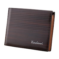Billetera Corta Tarjetero Hombre Cartera Elegante - Marron