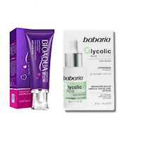 Crema Blanqueadora Corporal - Bioaqua + Serum Facial Glicolic Acid - Babaria