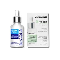 Serum aclarante Anti Acné - Bioaqua + Serum Facial Glicolic Acid - Babaria