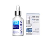 Serum aclarante Anti Acné - Bioaqua + Serum Facial  Hialuronic - Babaria