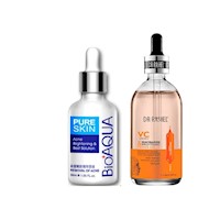 Serum aclarante Anti Acné - Bioaqua + Serum Primer VItamina C 100ml - Dr Rashel.