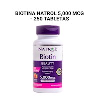 1 Biotina Natrol 5,000 Mcg - 250 Tabletas