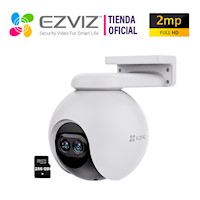 Cámara IP Exterior C8PF Full Hd Ezviz Zoom x8 Doble Lente +Sd 256Gb