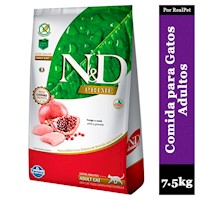 Comida para Gato Adulto N&D Pollo y Granada 7.5 kg