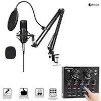 Micrófono Profesional con Consola de Sonido BM-800 Dreizt Black