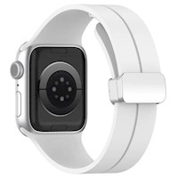 Correa Iwatch Silicona con Broche Magnetico 42/44/45/49mm - Color Blanco