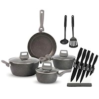 Combo x14 Juego de ollas x9 + Set de Cuchillos x5