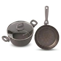 Combo x2 Cacerola 24cm con tapa de vidrio + Sartén M - 24cm