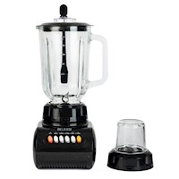 Licuadora 4 velocidades 1.5L Vaso de Vidrio y Vaso Picador con Espátula