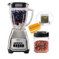 Licuadora Oster 550W BLSTKAG-NPB+Mini vaso Picatodo 300 ml de Tritan