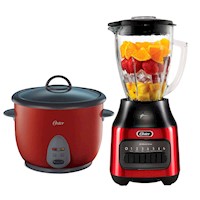 Licuadora Reversible 6 velocidades Oster + Olla Arrocera 1.8 Litros