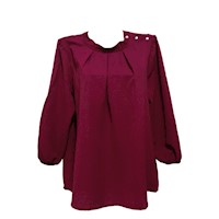 Blusa Cossack Ruffle Regular Fit Elegante Mujer Talla L Monteau