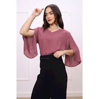 BLUSA LE MAGNIFIQUE PARA MUJER GLAMOUR SEDA - VIOLETA