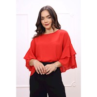 BLUSA LE MAGNIFIQUE PARA MUJER WAVES- MANGAS ONDAS