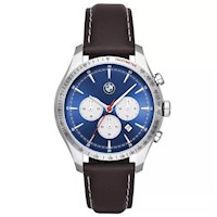 Reloj Bmw BMW7000 Acero Inoxidable Correa De Cuero Marrón