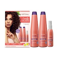 Be Natural Curly Monoi Shampoo + Conditioner + Activador Pack