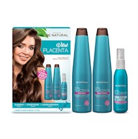 Be Natural Vital Placenta Shampoo + Conditioner + Loción Intensiva Pack