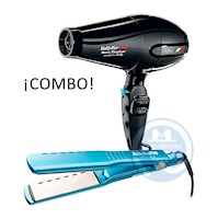 Combo BabylissPro Alisadora BNT4093TPE y Secador Portofino.