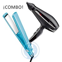 Combo BabylissPro Alisadora BNT9125TPE y Secador Black Magic.