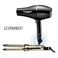 Combo BabylissPro Alisadora BNTG3000TPE y Secador Rose Gold Black.