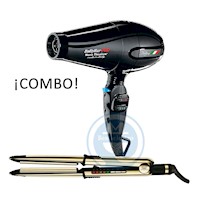 Combo BabylissPro Alisadora BNTG3000TPE y Secador Portofino.