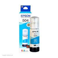 Botella de Tinta Epson 504 Cian 70 ml Original T504220-AL para EcoTank