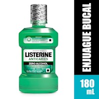 Enjuague Bucal Listerine Anticaries Zero Alcohol 180ml