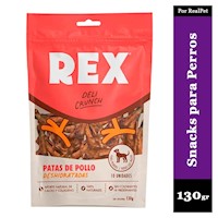 Patas de Pollo Deshidratadas Perro Rex Deli Crunch 130 g