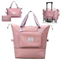 Bolso de Viaje Cartera Impermeable Plegable Rosado