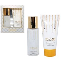 Set Indian De Perfume Blanco Para Mujer - Crema Para Manos Y Cuerpo