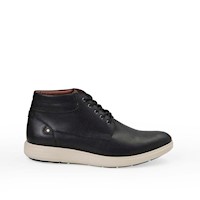 Botín Derby Casual ANGELO-2538 Negro Viale Homme Cuero