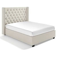 Cama Tapizada Capitoné Perla 1.5 Plaza