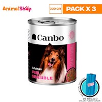 Canbo Pate Perro Adulto Piel Sensible Lta 330Gr X 3 Un