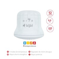 Ducha Eléctrica Bryant Ideale 6.8 kW 4 Niveles Bajo Presión