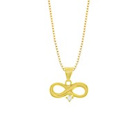 Collar Infinito Oro 18K con Brillante