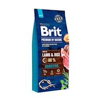 Comida Brit Premium by Nature Cordero perros adultos sensibles 15Kg