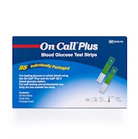 Tiras Reactivas para Glucosa ON CALL Plus CAJA 25 SOBRES