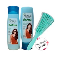 Shampoo-Acondicionador Babosa Skala Rizos Antifrizz + Cepillo Definidor Gratis