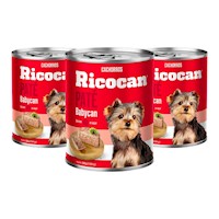 Paté para Cachorros Ricocan en Lata 330g 3 Unidades