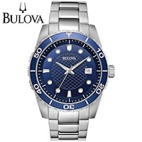 Reloj Bulova 98A194 Fecha Acero Inoxidable Dial Azul